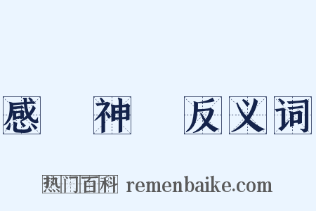 感覺神經反义词是什么意思的图片